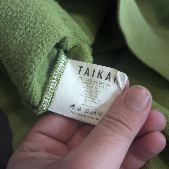 TAIKAN - Green oversized hoodie - Sz S - Picture 6 of 6
